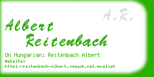 albert reitenbach business card